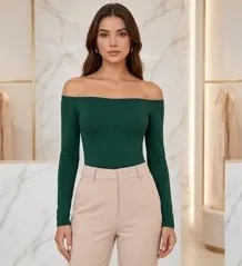Body Karina, color Verde botella