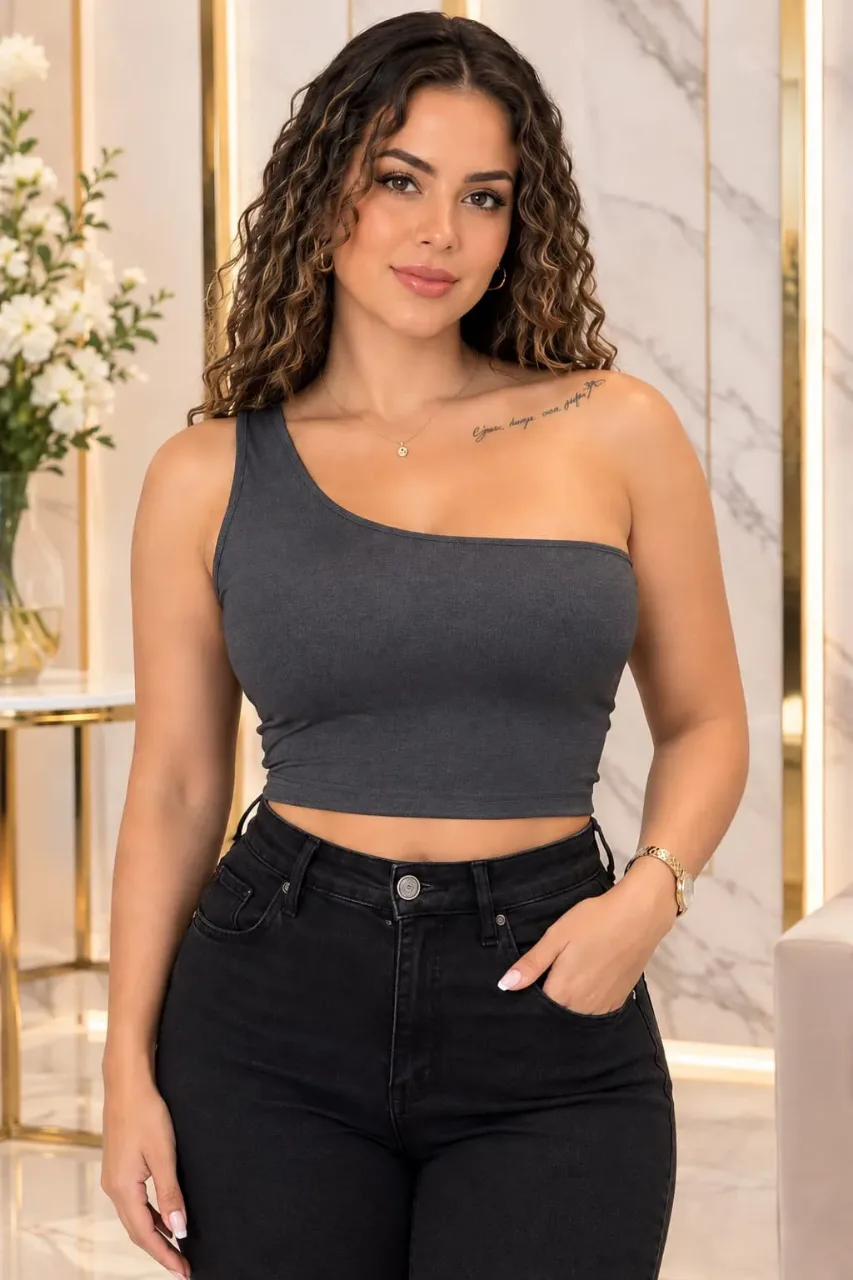 Blusa Perla, color Gris