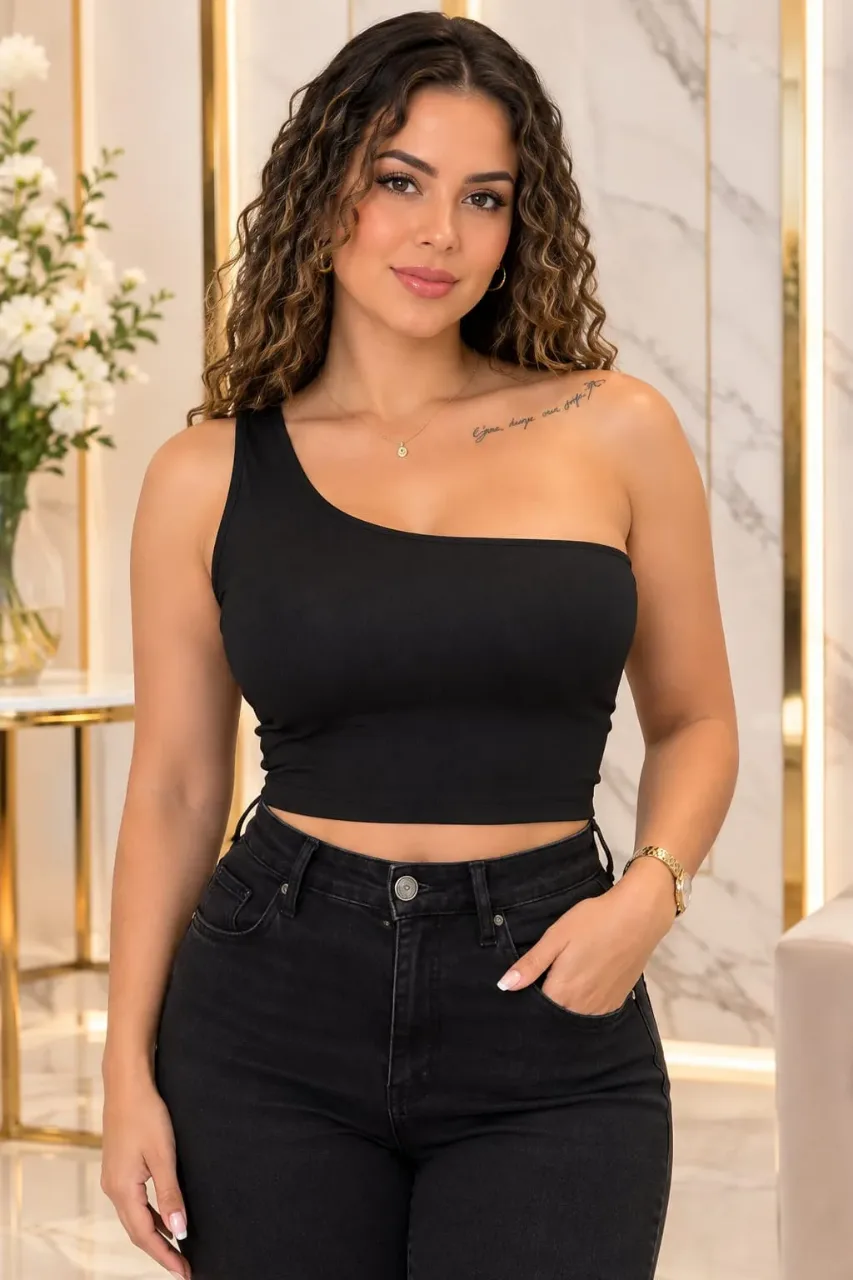 Blusa Perla, color Negro