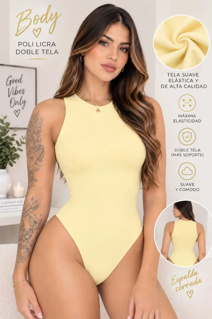 Body Avión, color Mantequilla
