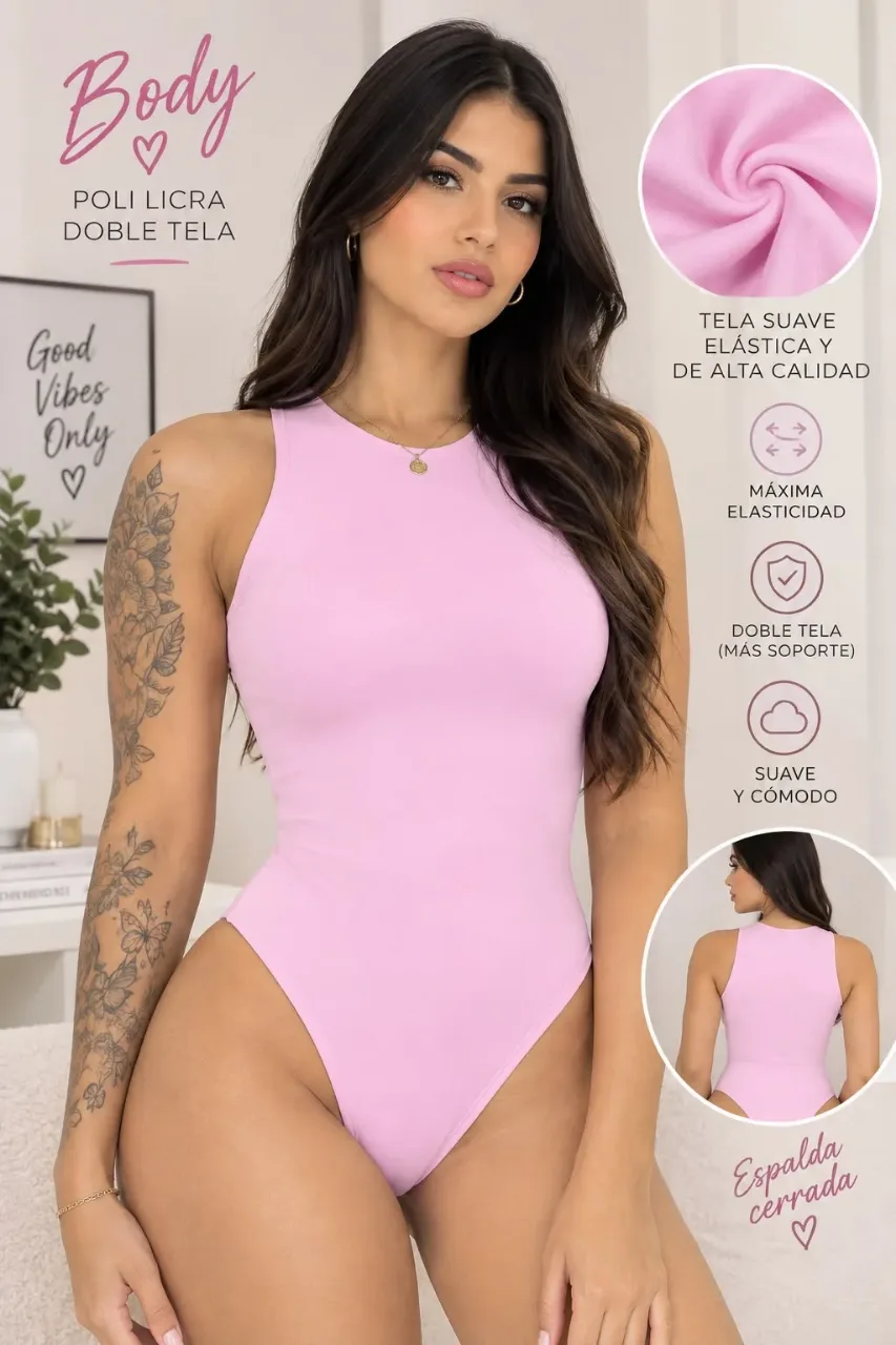 Body Avión, color Rosado
