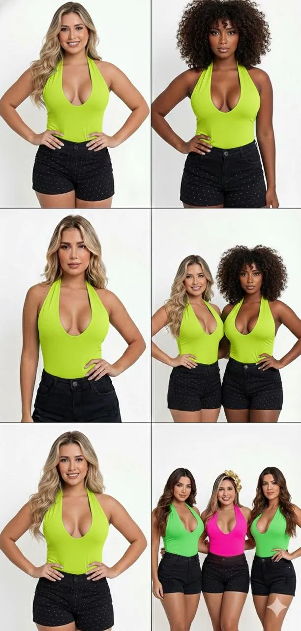 Body Suprema, color Verde neón