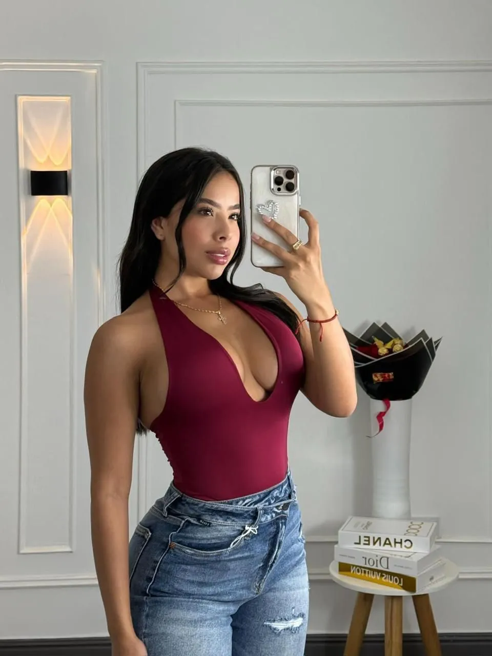 Body Suprema, color Vinotinto
